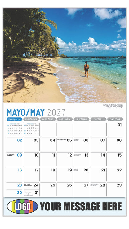 2027 Business Advertising Calendar - Latin America Scenic  - Little Corn Island, Nicaragua
Isla Pequeña del Maíz, Nicaragua - May