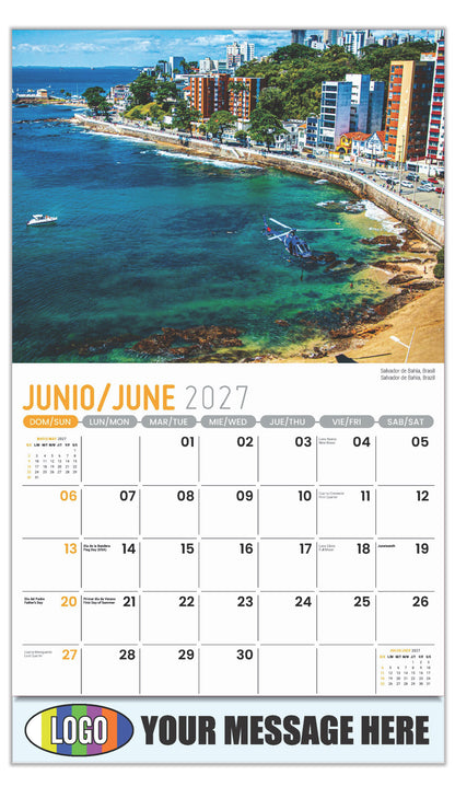 2027 Business Advertising Calendar - Latin America Scenic  - Salvador de Bahia, Brazil
Salvador de Bahía, Brasil  - June