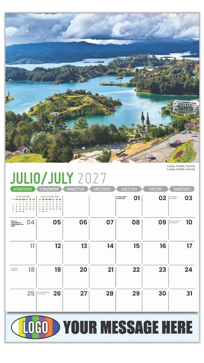 2027 Business Advertising Calendar - Latin America Scenic  - Guatapé, Medellin, Colombia
Guatapé, Medellín, Colombia - July