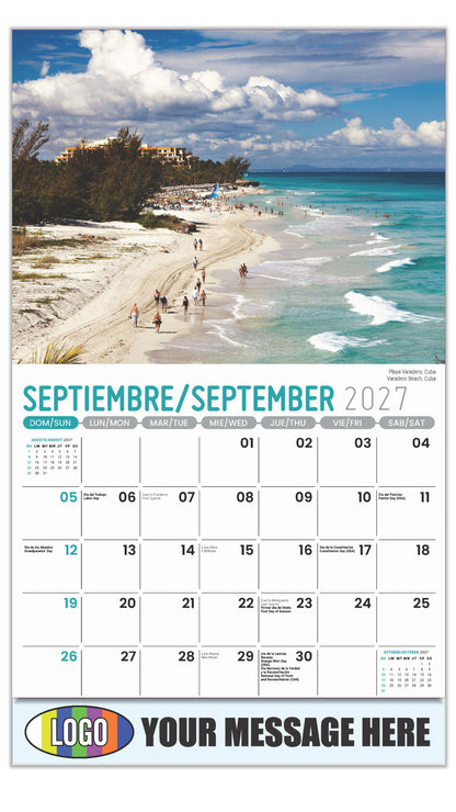 2027 Business Advertising Calendar - Latin America Scenic  - Varadero Beach, Cuba
Playa Varadero, Cuba - September