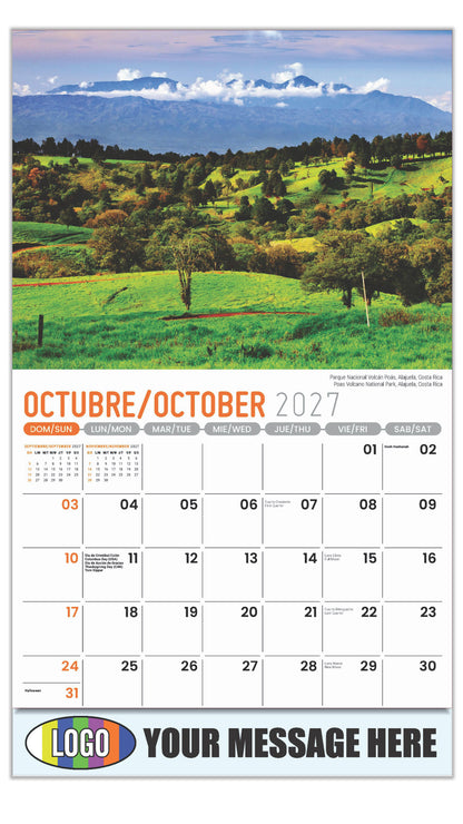 2027 Business Promotion Calendar - Latin America Scenic  - Poas Volcano National Park, Alajuela, Costa Rica
Parque Nacional Volcán Poás, Alajuela, Costa Rica - October