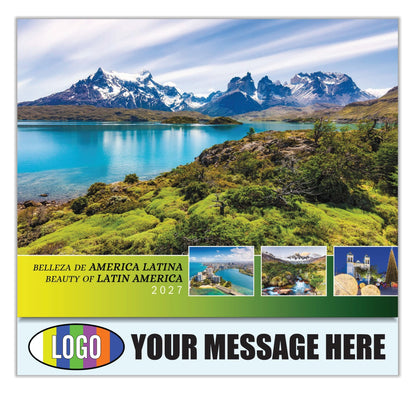 2027 Business Promotional Calendar - Latin America Scenic  - Printed with your Logo, Name and message