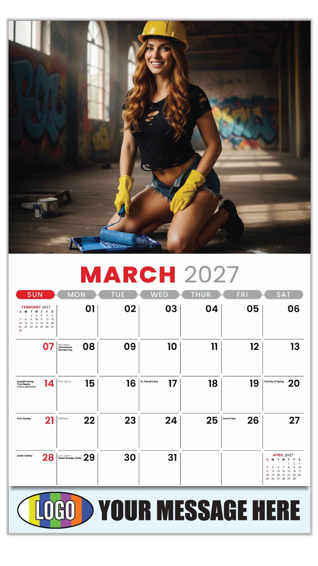 2027 Business Promotional Calendar - Building Bades - March