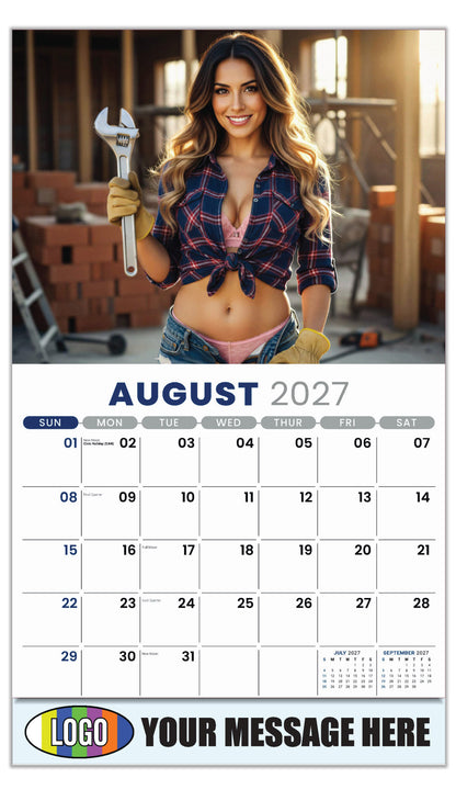 2027 Business Promo Calendar - Building Bades - August