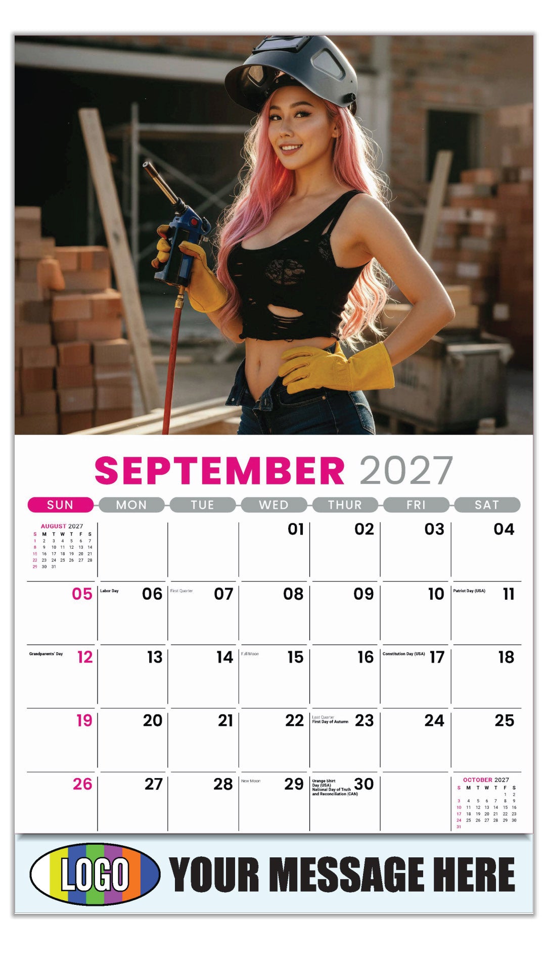 2027 Business Promo Calendar - Building Bades - September