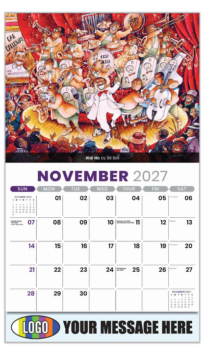 2027 Business Promotion Calendar - Celebration of African American Art - Hidi Ho by Bill Bell - November