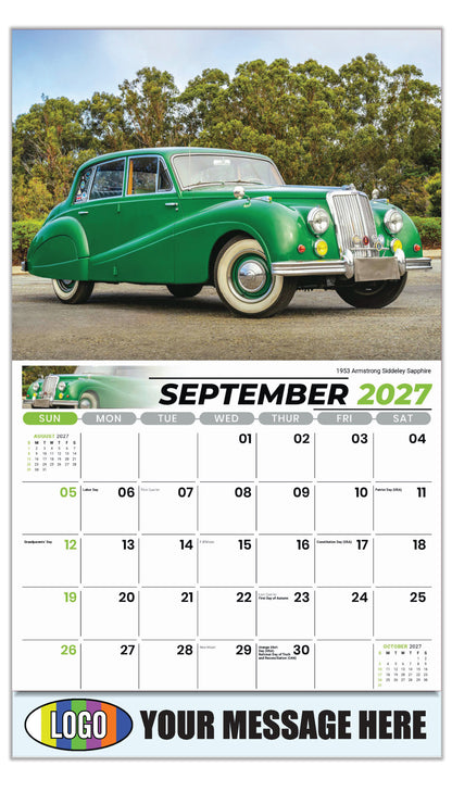 2027 Business Promo Calendar - Classic Cars - 1953 Armstrong Siddeley Sapphire - September