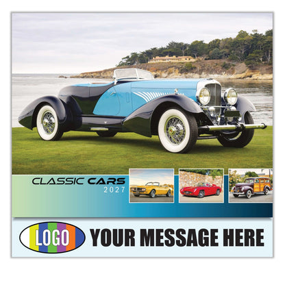 2027 Business Promo Calendar - Classic Cars - Printed with your Logo, Name and message