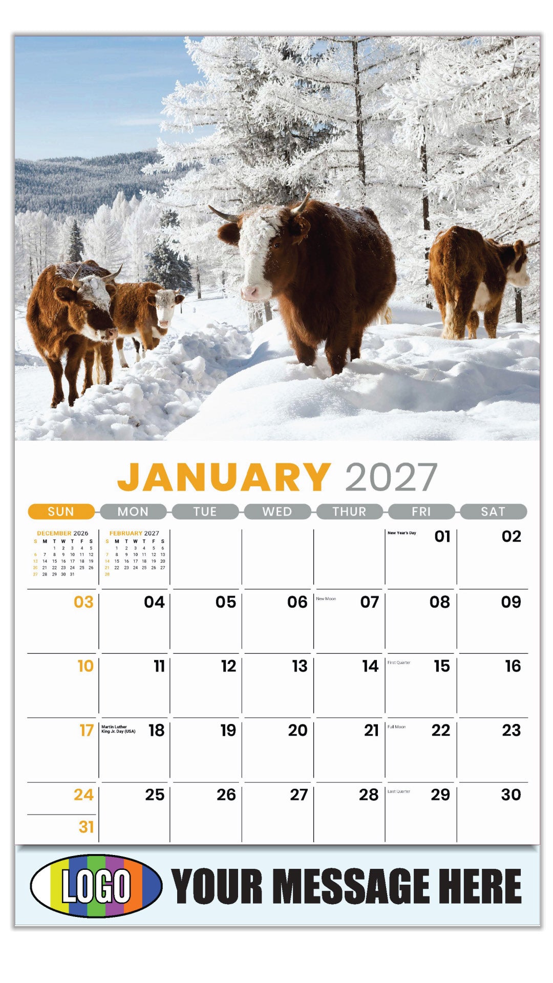 2027 Business Promotional Calendar - Country Spirit - January