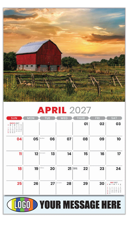 2027 Business Advertising Calendar - Country Spirit - April