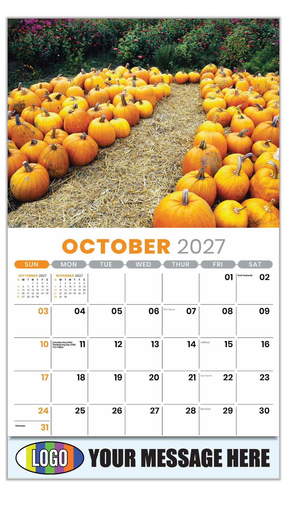 2027 Business Promotion Calendar - Country Spirit - October