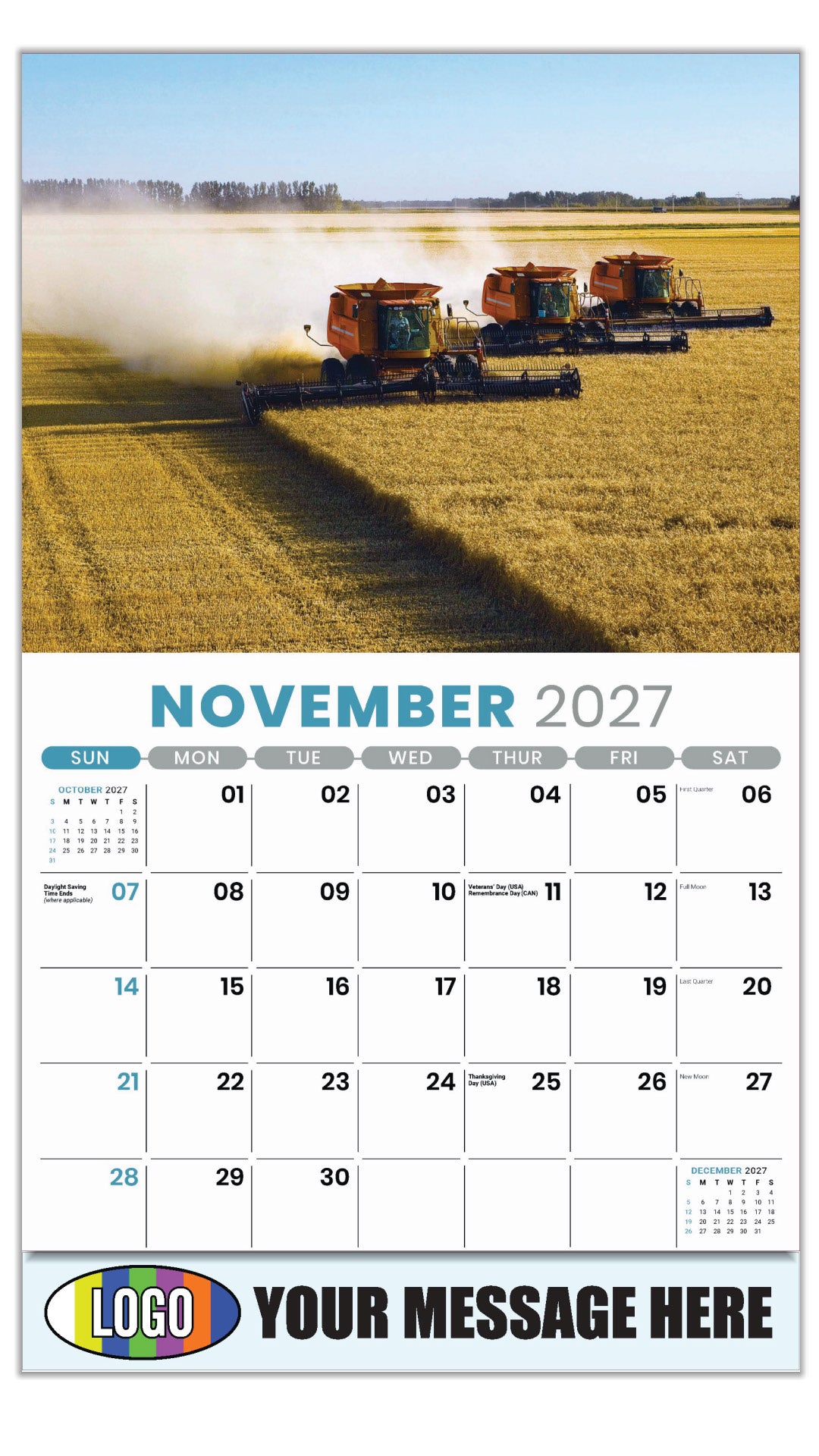 2027 Business Promotion Calendar - Country Spirit - November