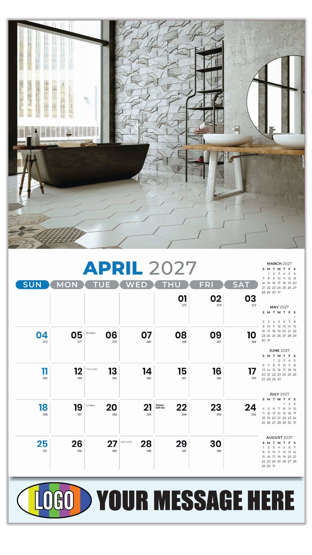 2027 Business Advertising Calendar - Decor and Design - April