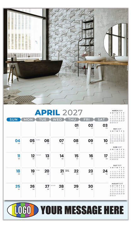 2027 Business Advertising Calendar - Decor and Design - April