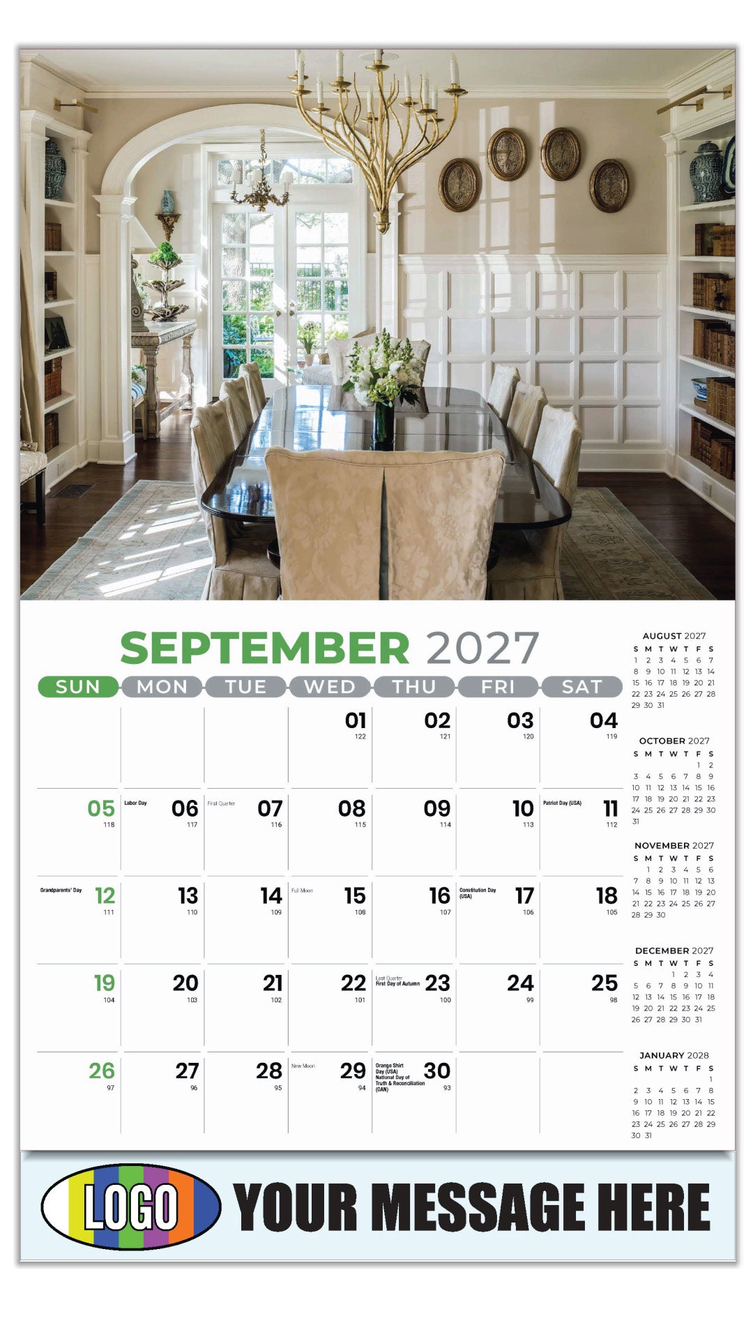 2027 Business Promo Calendar - Decor and Design - September