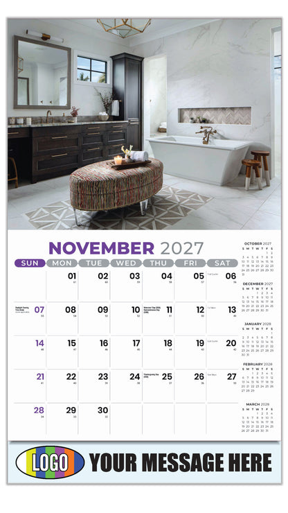 2027 Business Promotion Calendar - Decor and Design - November