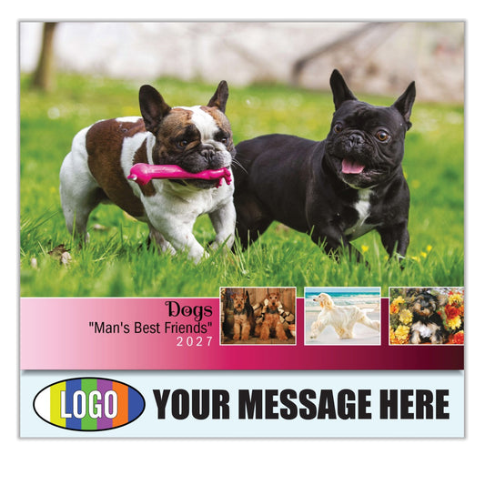 2027 Business Promo Calendar - Dogs - Printed with your Logo, Name and message