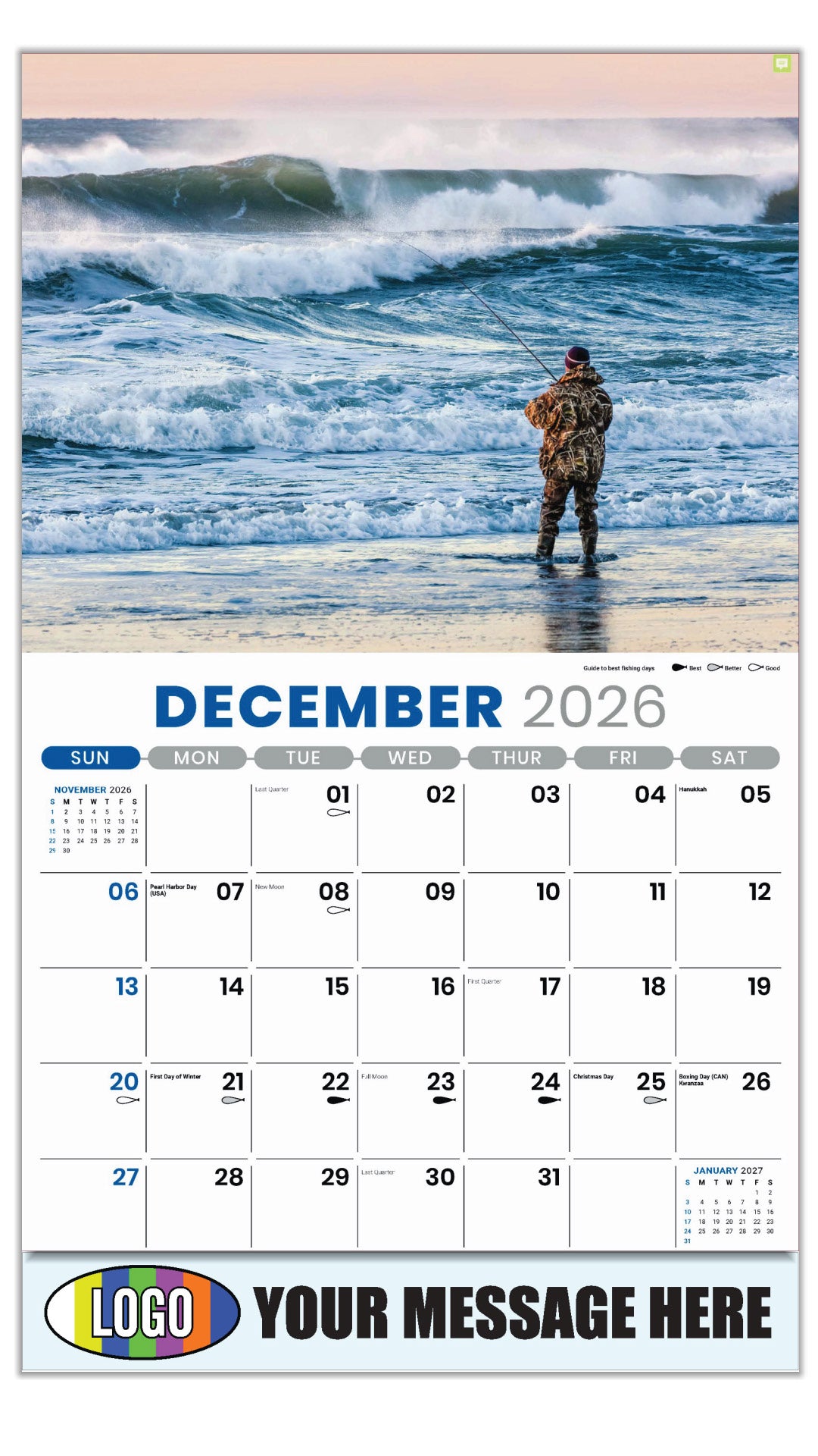 2027 Business Promotional Calendar - Fishing and Hunting - December_a
