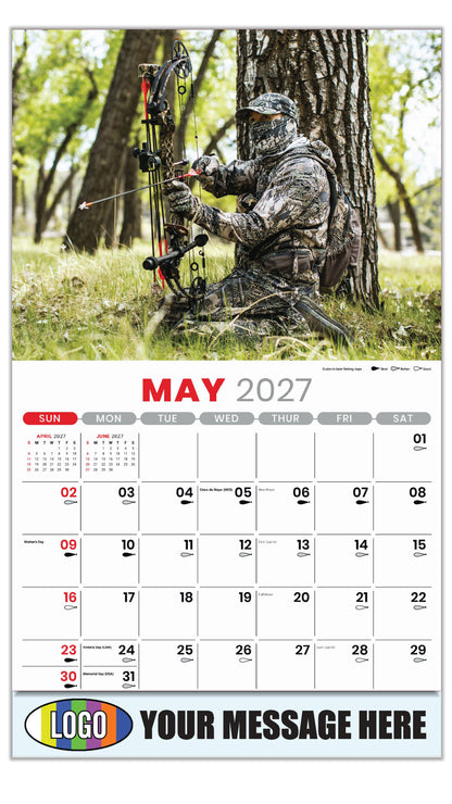 2027 Business Advertising Calendar - Fishing and Hunting - May