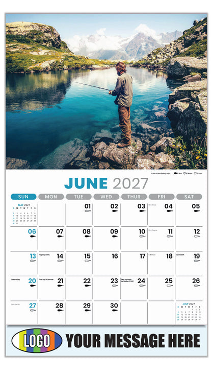2027 Business Advertising Calendar - Fishing and Hunting - June