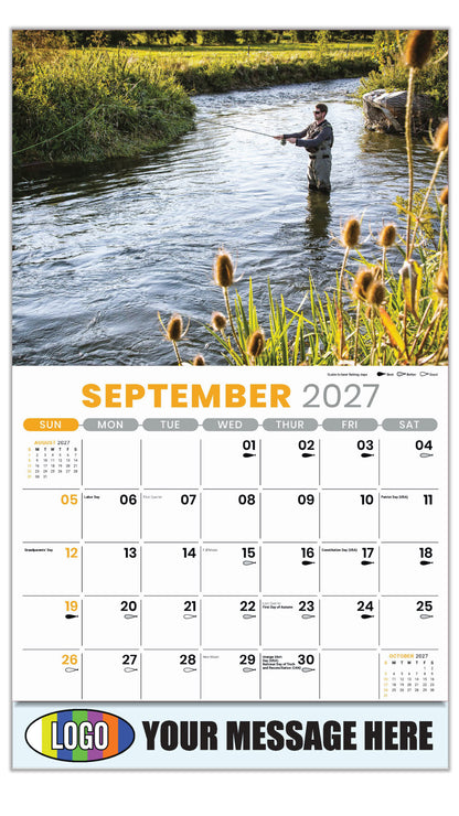 2027 Business Promo Calendar - Fishing and Hunting - September