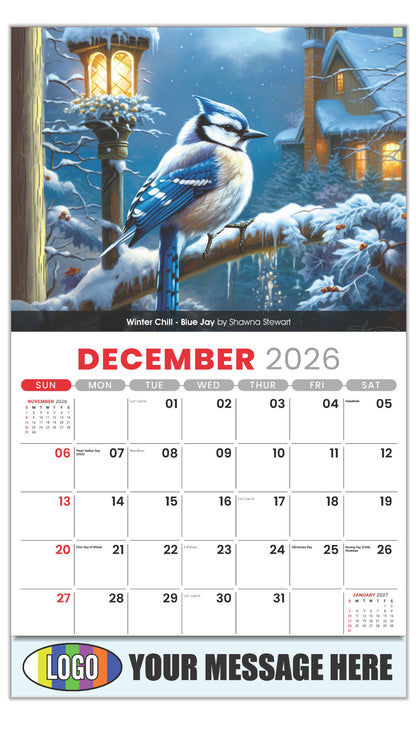 2027 Business Promotional Calendar - Garden Birds -  - December_a