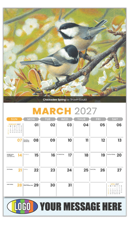 2027 Business Promotional Calendar - Garden Birds -  - March
