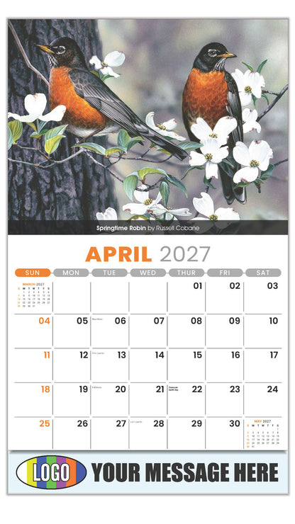 2027 Business Advertising Calendar - Garden Birds -  - April