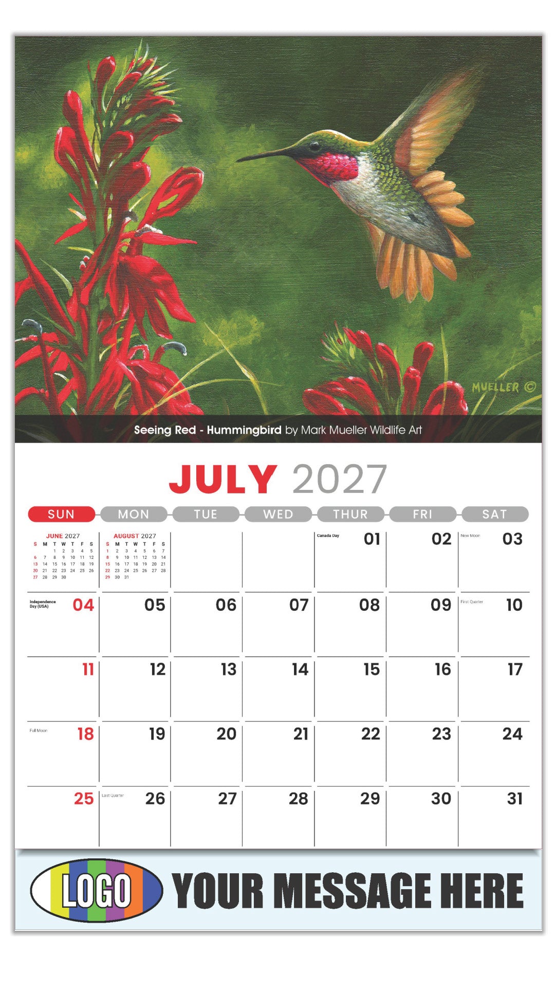 2027 Business Promo Calendar - Garden Birds -  - July