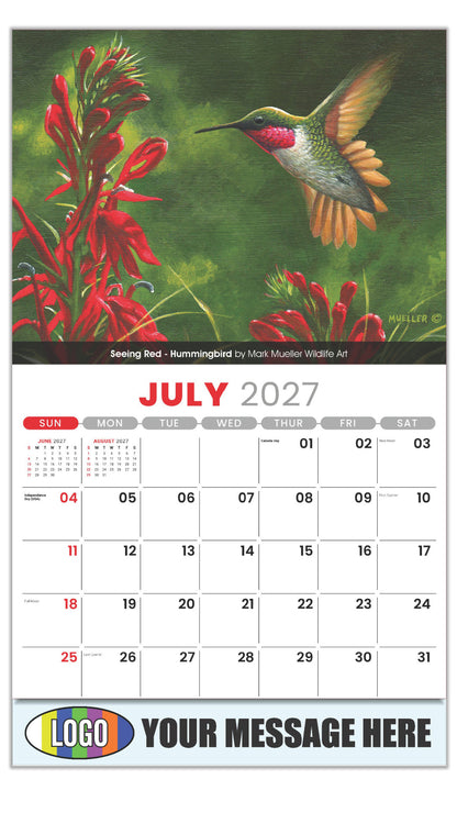 2027 Business Promo Calendar - Garden Birds -  - July
