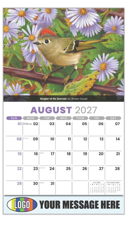 2027 Business Promo Calendar - Garden Birds -  - August