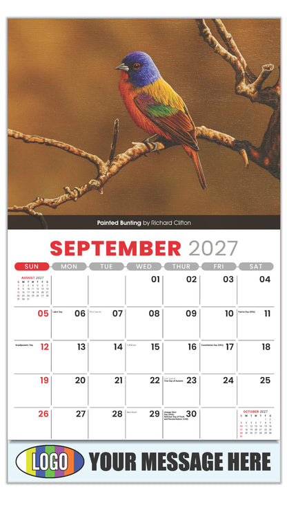 2027 Business Promo Calendar - Garden Birds -  - September