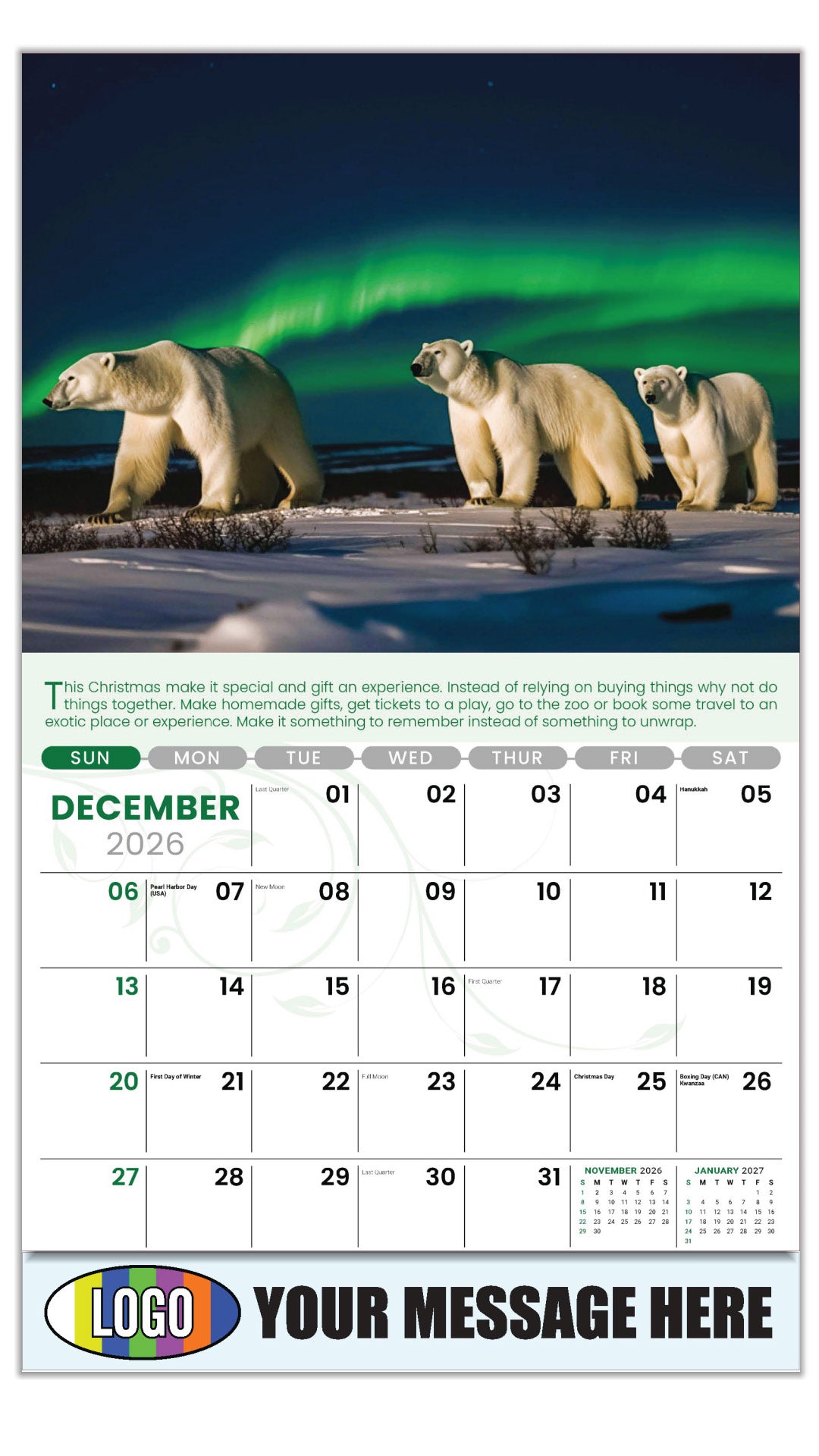 2027 Business Promotional Calendar - Go Green - December_a