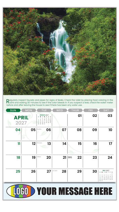 2027 Business Advertising Calendar - Go Green - April