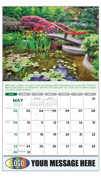2027 Business Advertising Calendar - Go Green - May