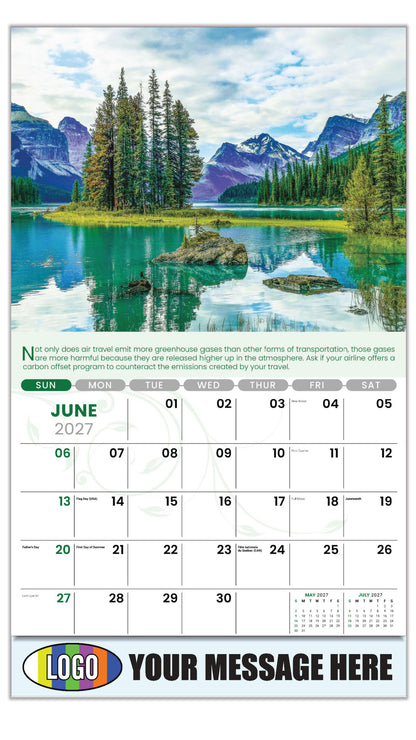 2027 Business Advertising Calendar - Go Green - June