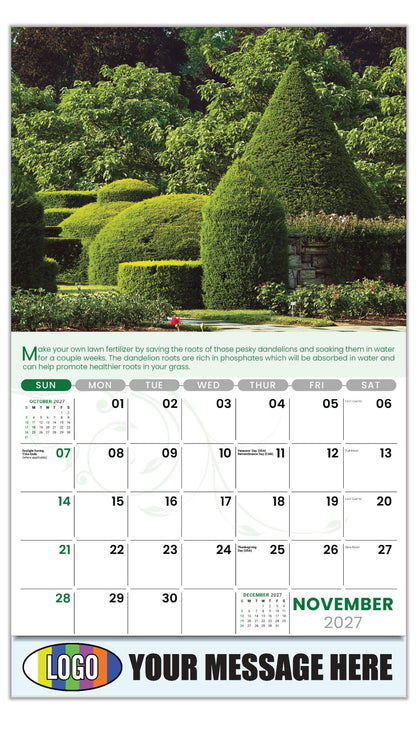 2027 Business Promotion Calendar - Go Green - November