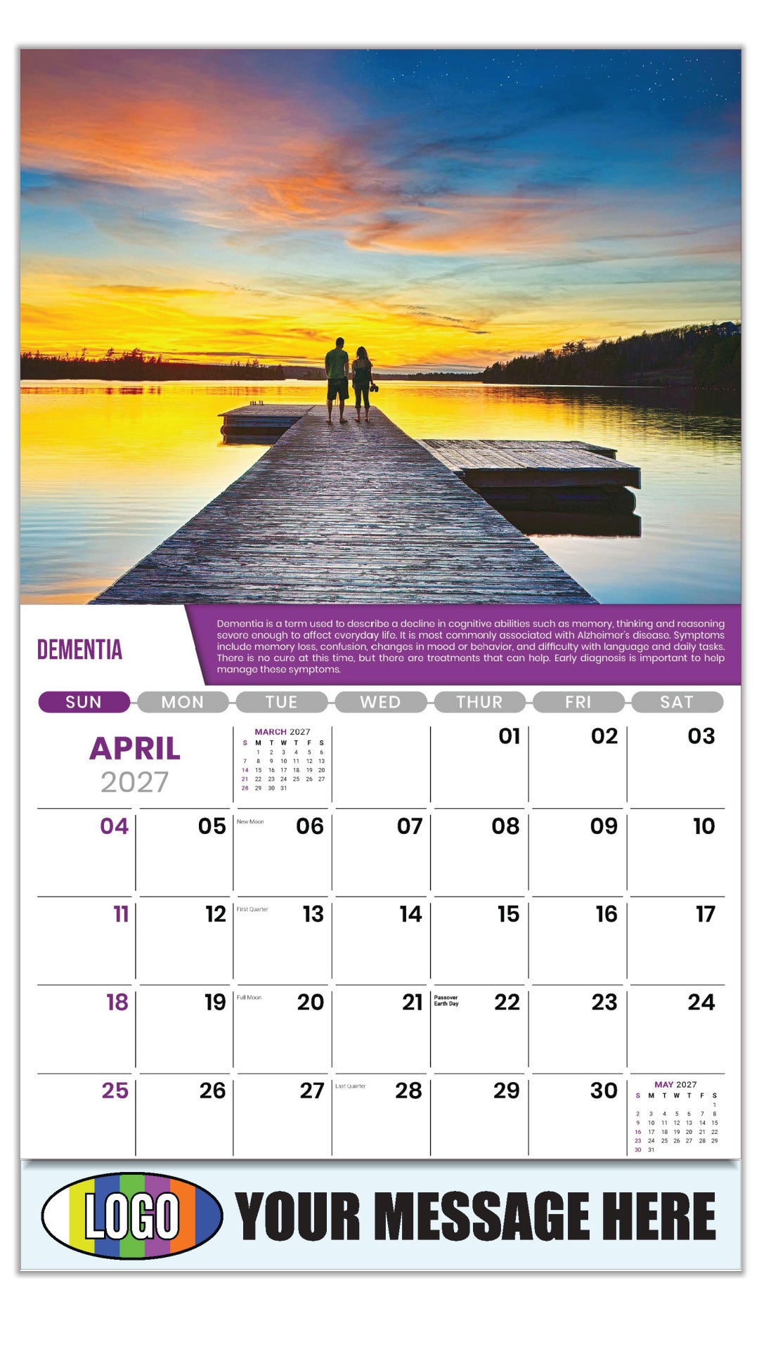 2027 Business Advertising Calendar Health Tips - April - Dementia