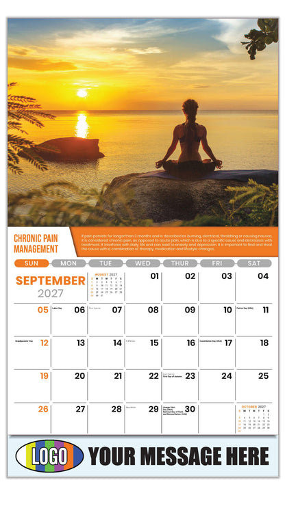 2027 Business Promo Calendar Health Tips - September - Chronic Pain