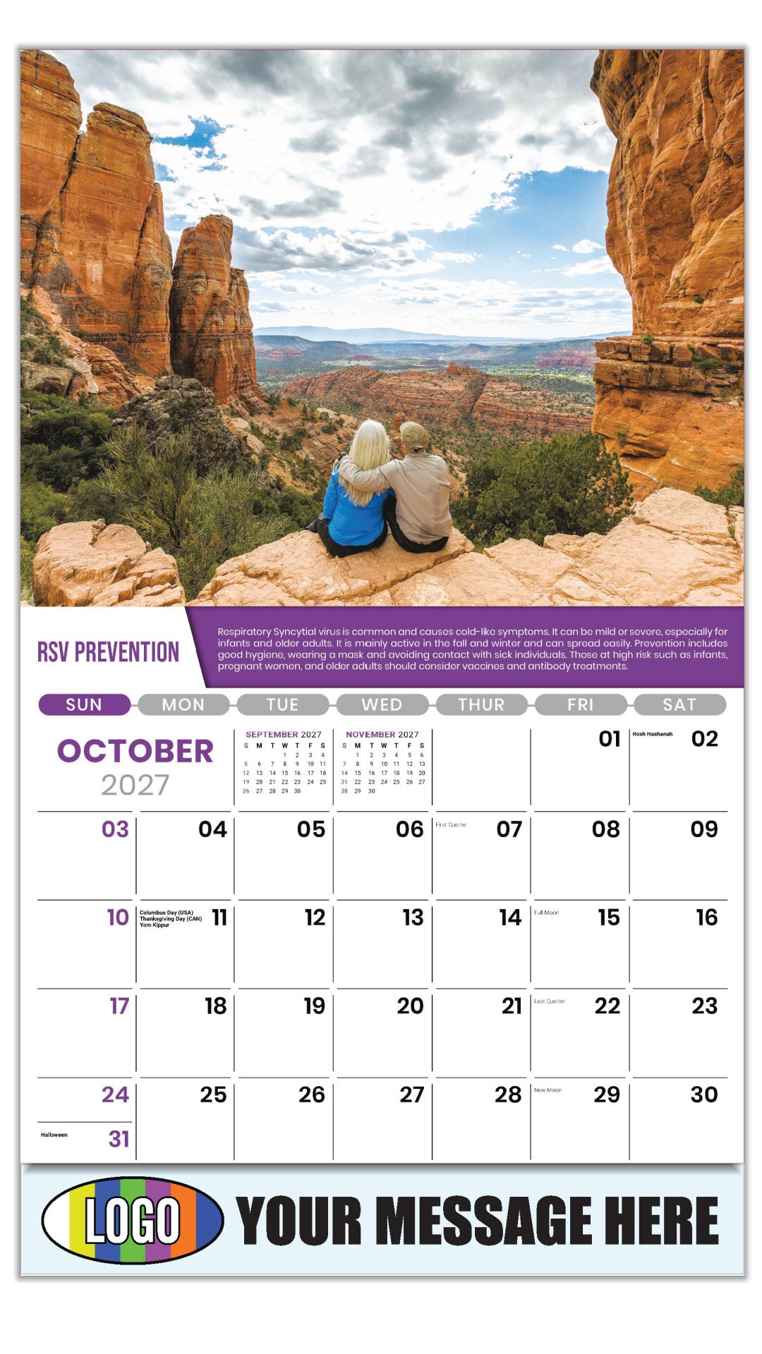 2027 Business Promotion Calendar Health Tips - October - RSV Prevention