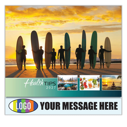 2027 Business Promo Calendar - Health Tips - Printed with your Logo, Name and message