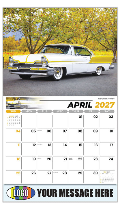 2027 Business Advertising Calendar - Henry's Heritage FORD Cars - 1957 Lincoln Premiere - April