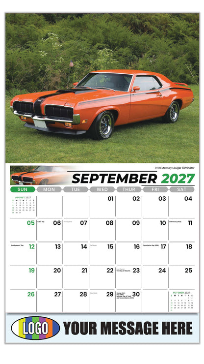 2027 Business Promo Calendar - Henry's Heritage FORD Cars - 1964 Ford Thunderbird - September