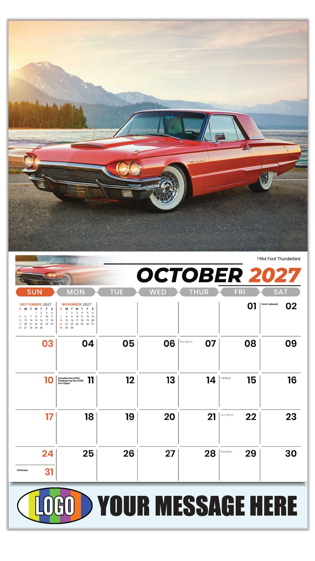 2027 Business Promotion Calendar - Henry's Heritage FORD Cars -  - October
