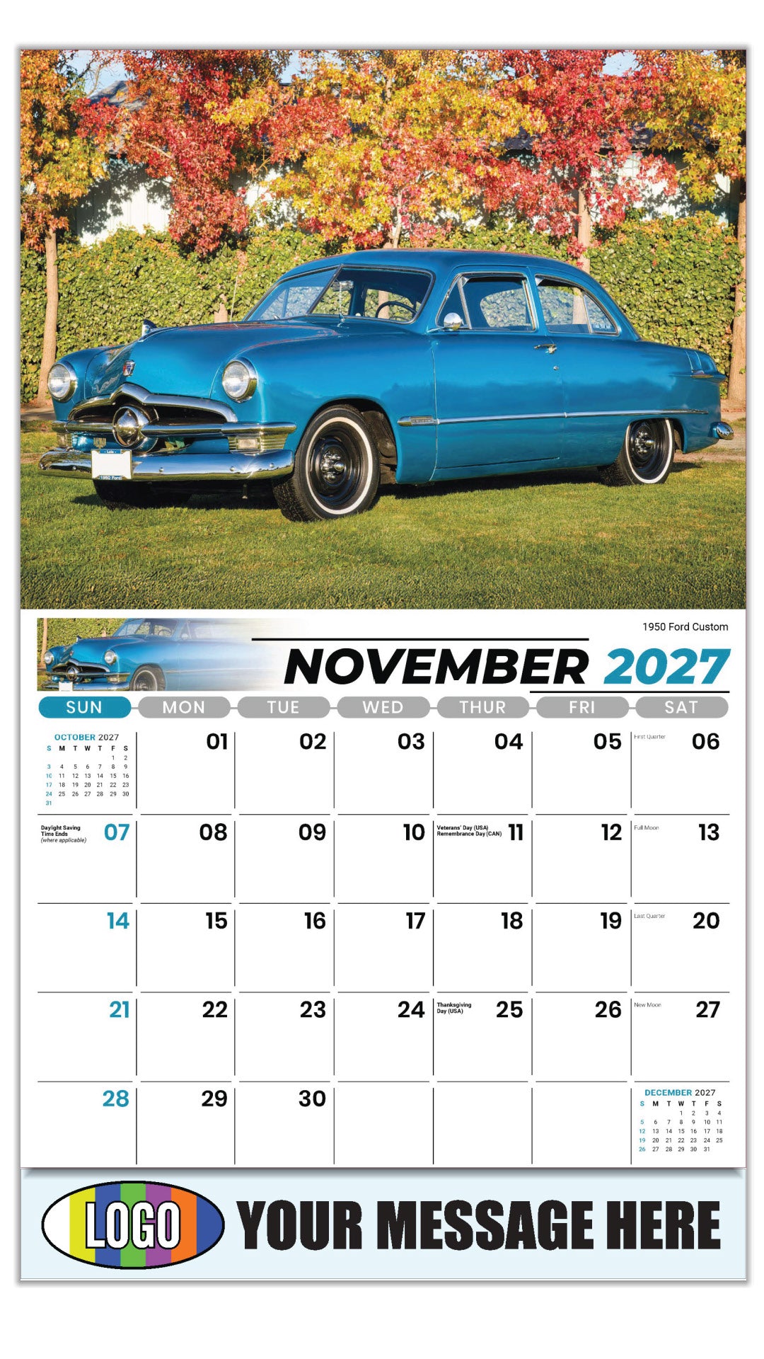 2027 Business Promotion Calendar - Henry's Heritage FORD Cars -  - November