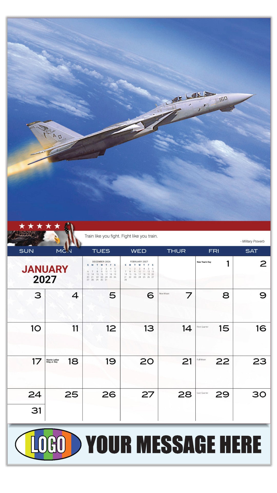 2027 Business Promotional Calendar - Home of the Brave - January