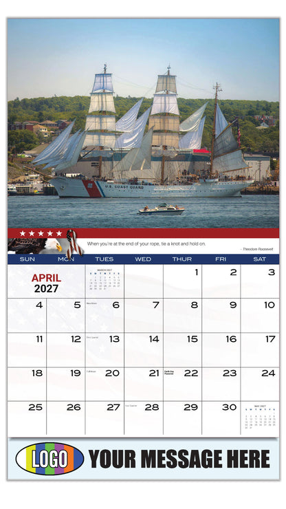 2027 Business Advertising Calendar - Home of the Brave - April