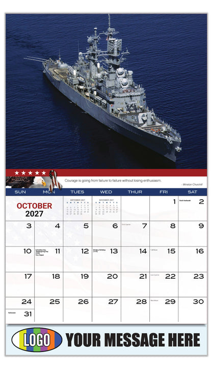 2027 Business Promotion Calendar - Home of the Brave - October