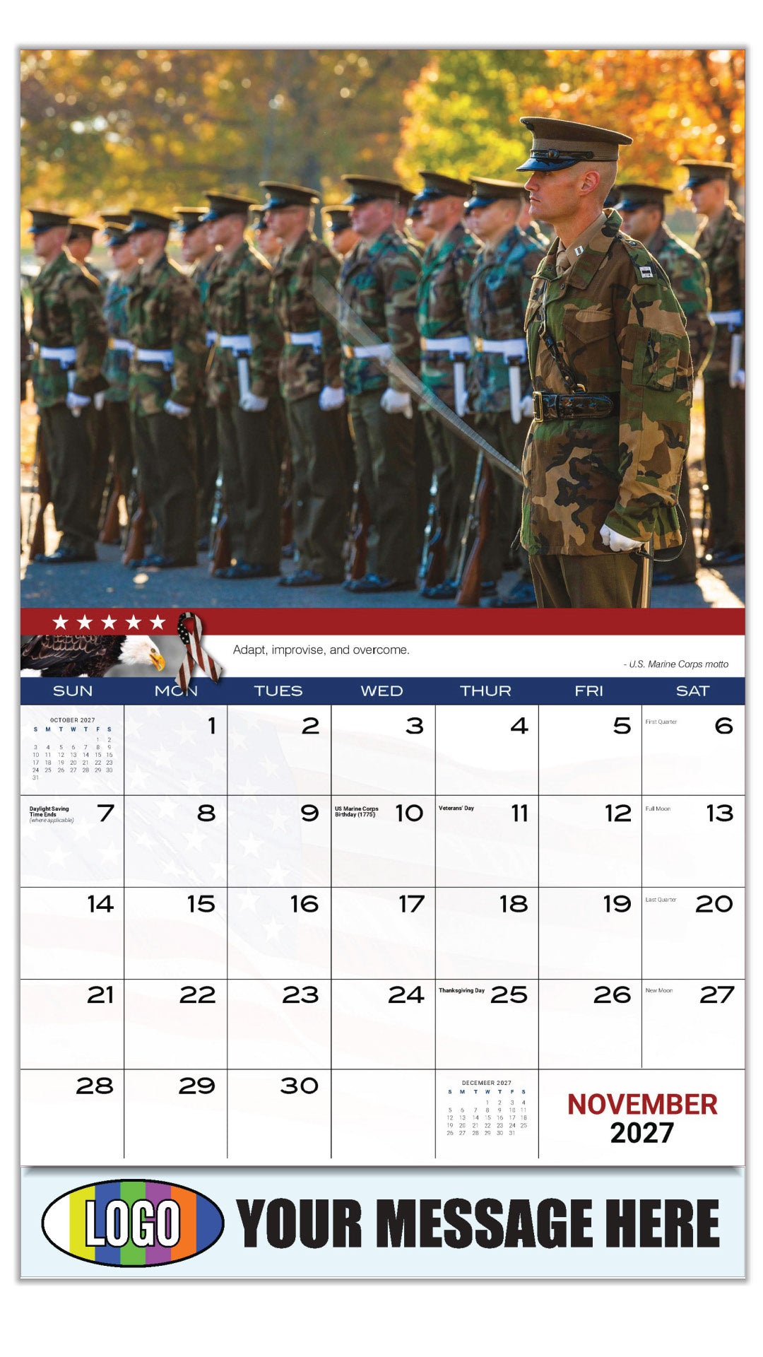 2027 Business Promotion Calendar - Home of the Brave - November
