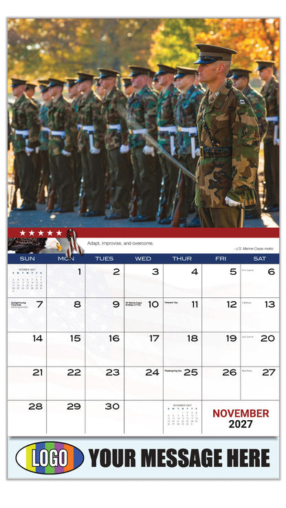 2027 Business Promotion Calendar - Home of the Brave - November